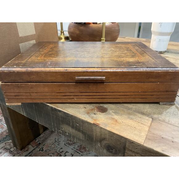 Vintage Oneida Wm A Rogers PARK LANE Silverplate Flatware Set 38pc w/ Chest - Picture 9 of 13